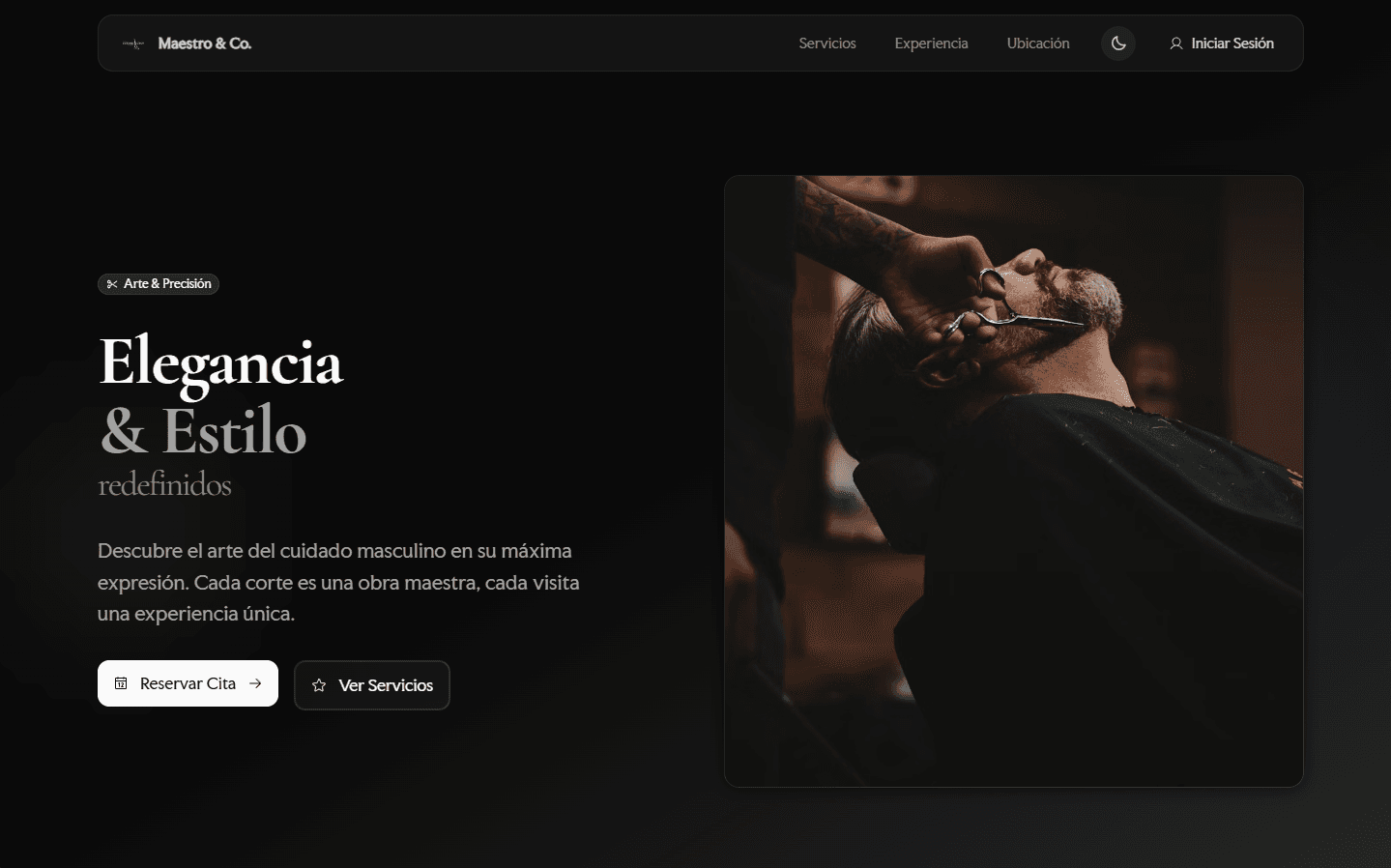 Maestro & Co. — Web App para Barbería con Sistema de Reservas